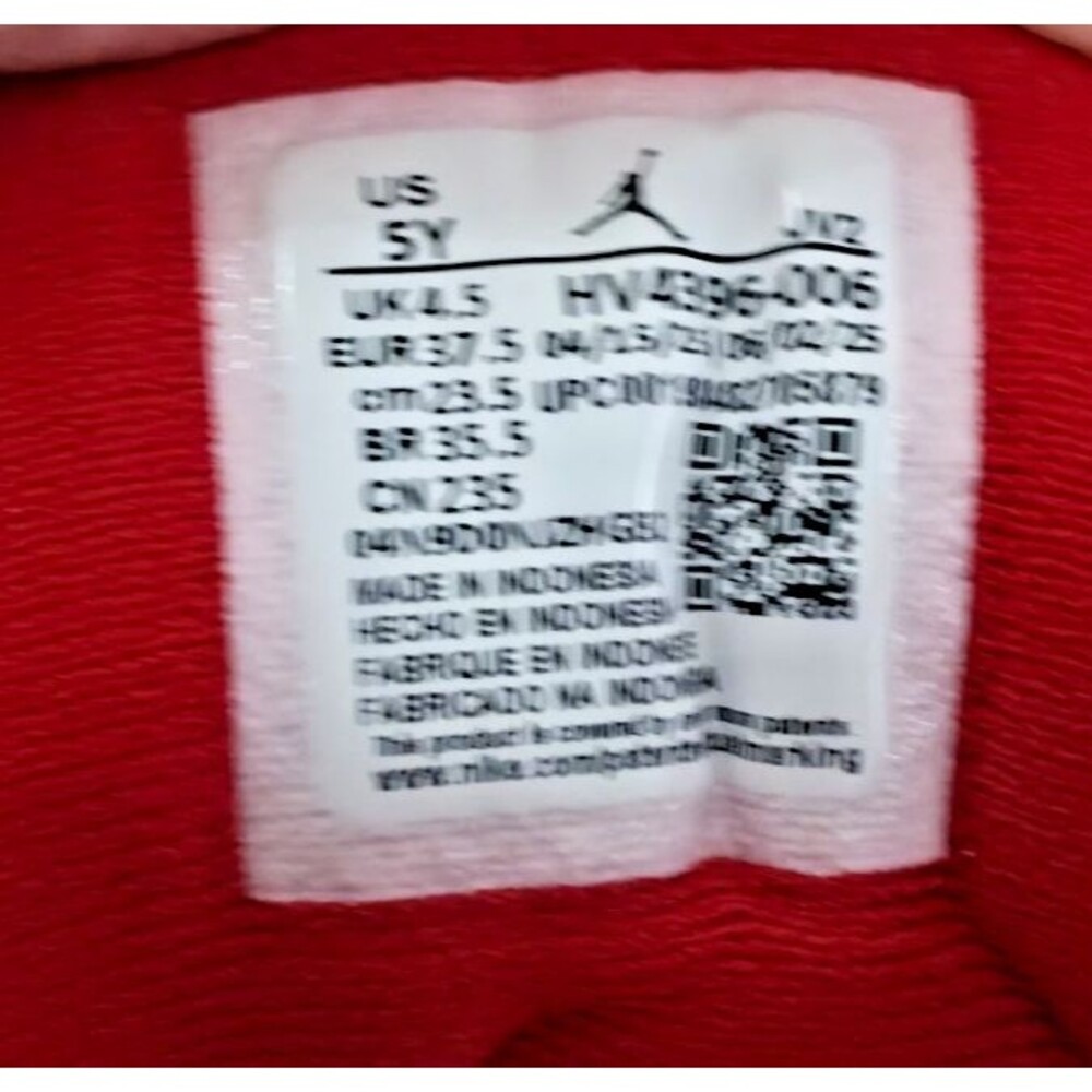 NIKE AIR JORDAN 1 LOW SE GS BLACK VARSITY RED WHITE 5Y 6W HV4396-006 NEW - Picture 7 of 7